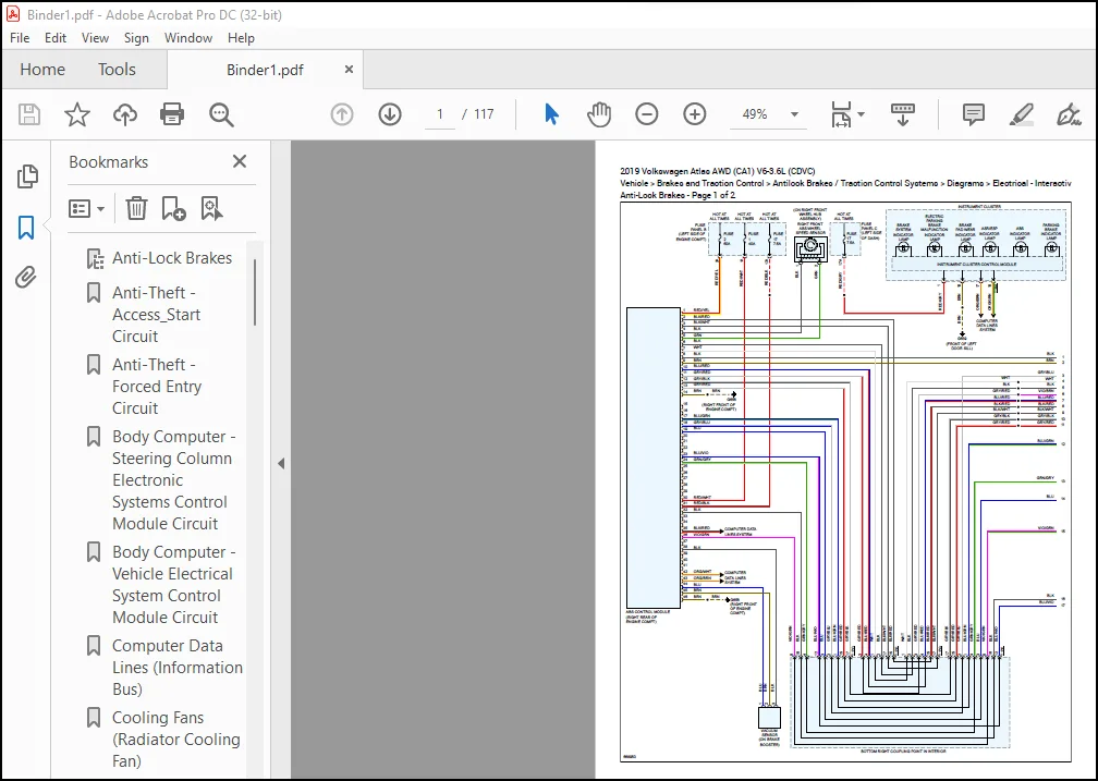 Volkswagen Atlas 2019 Awd Ca1 V6 3 6L Cdvc Wiring Diagram Manual Pdf Download
