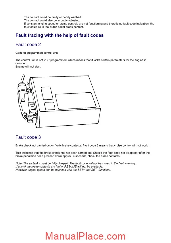 Volvo Engine D16A Electrical Fault Tracing Service Manual Download Marketplace