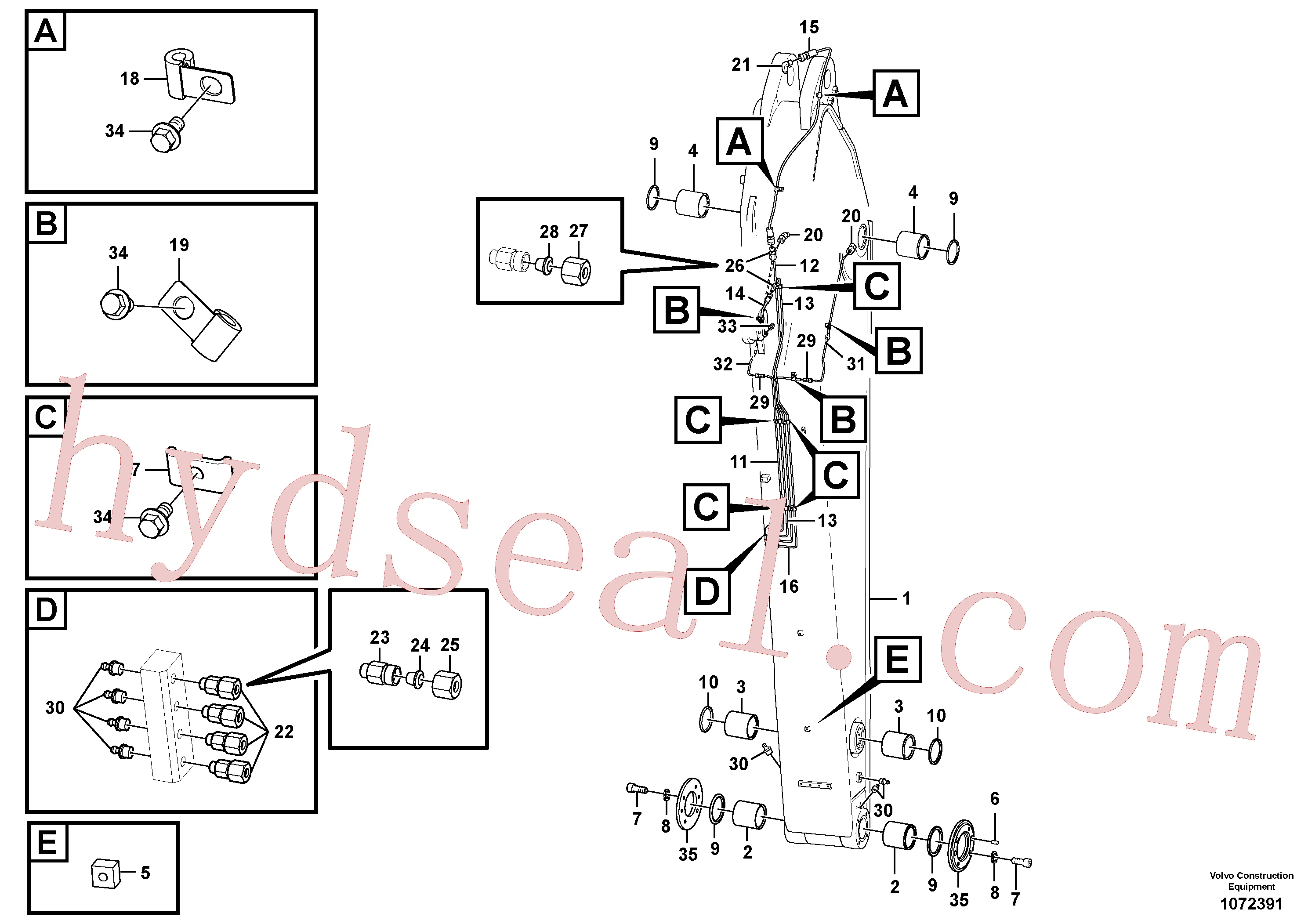 Volvo Excavator Part Voe14697848 Arm For Sale