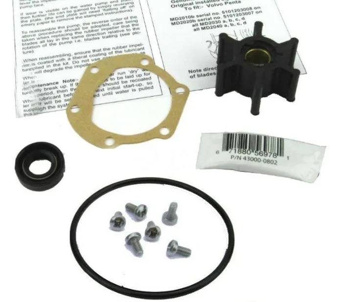 Volvo Penta D1 30 Kit De Roue De Pompe À Eau Brute Parts4Engines