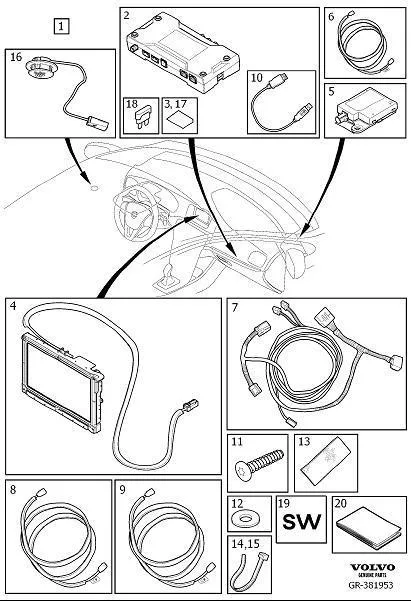 Volvo S60 Harness Infotainment Control Module Icm Sensus Connected Touch Acu 31350342