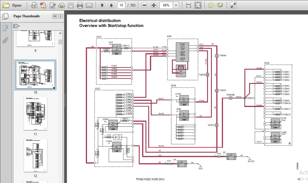 Volvo Xc60 2012 Electrical Wiring Diagram Manual Pdf Download Heydownloads Manual Downloads