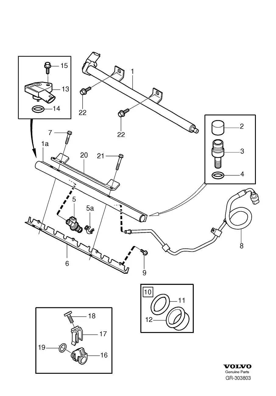 Volvo Xc60 Fuel Injector Clip Retainer 5Cyl Turbo 8694750 Volvo Parts Webstore Oak Park Il