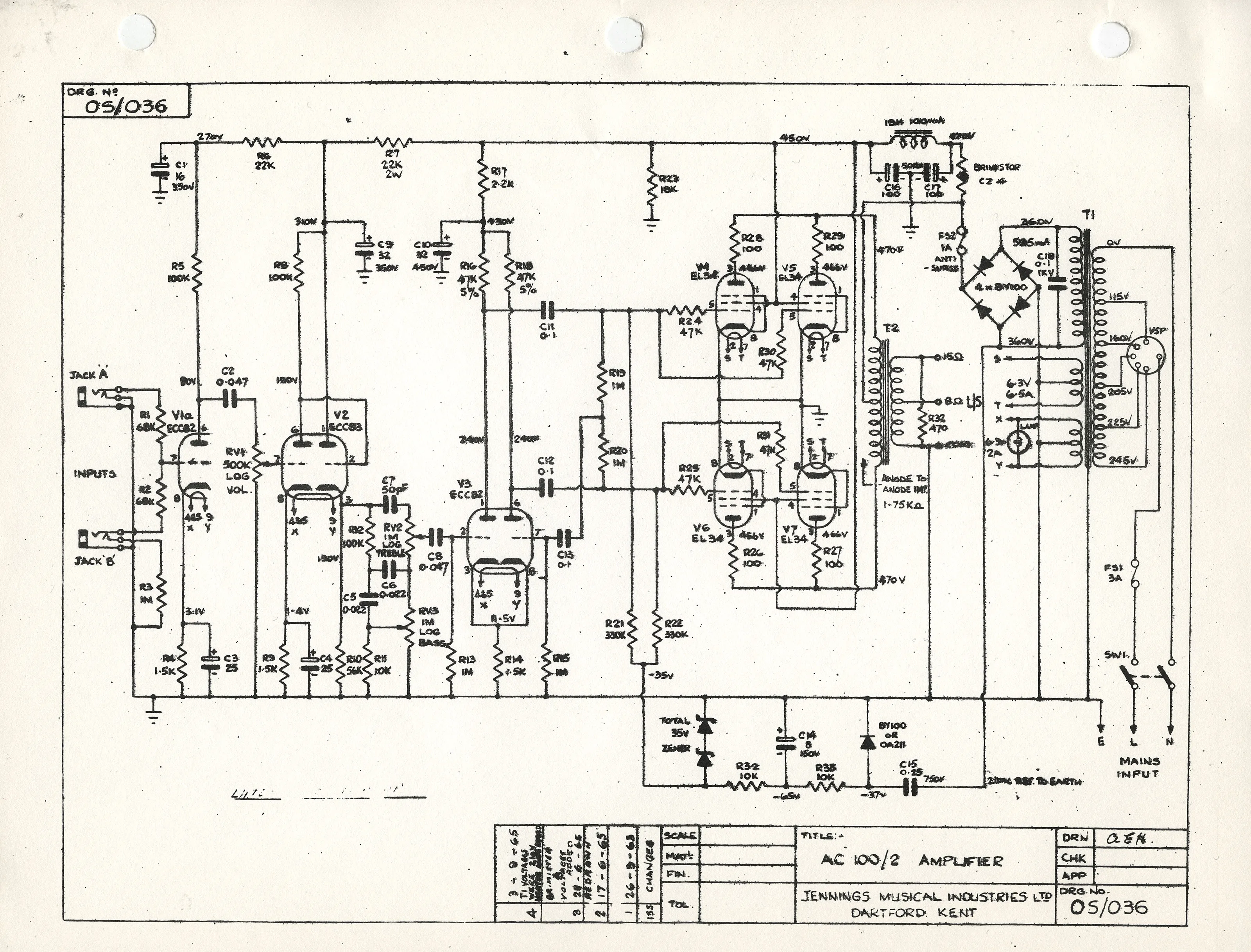 Vox Ac100 Schematics