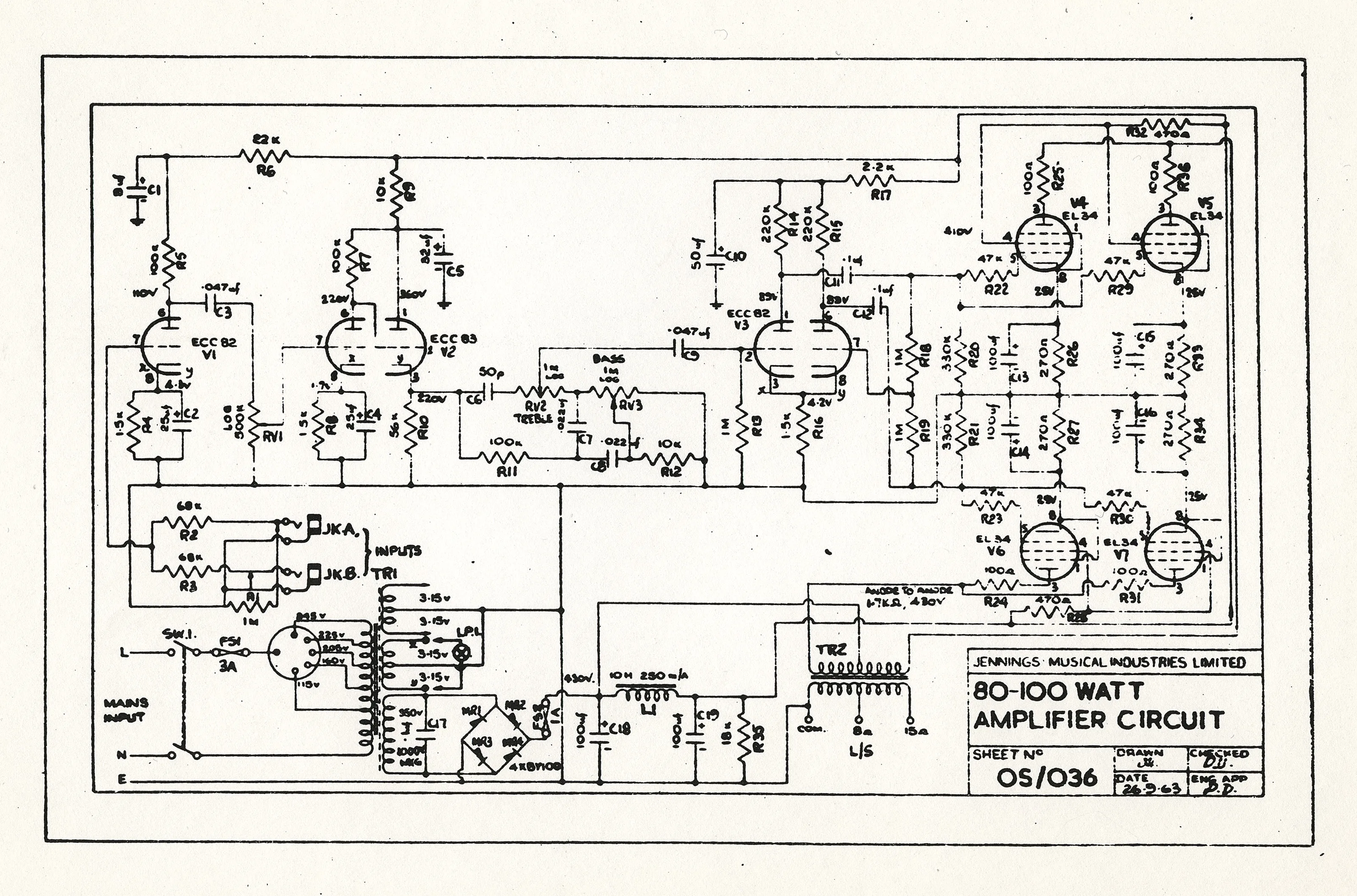 Vox Ac100 Schematics