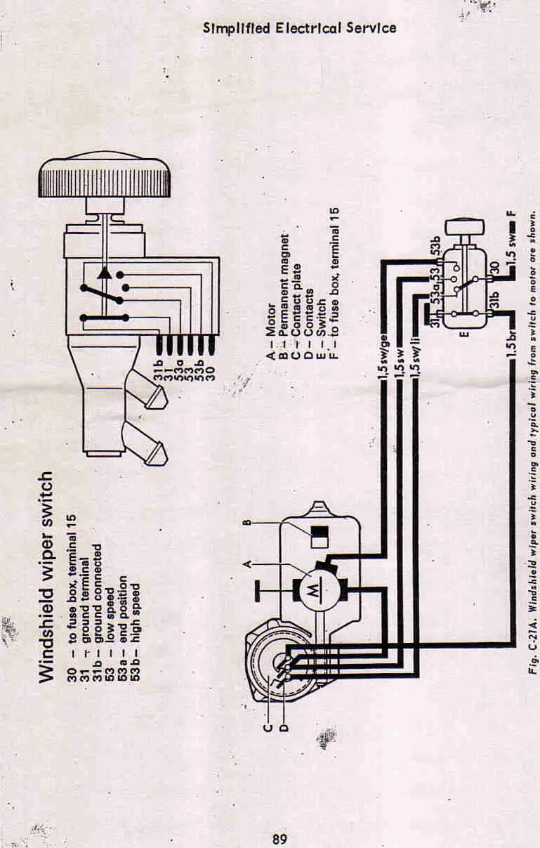 Vw Beetle Wiper Motor Wiring Diagram Wiring Diagram