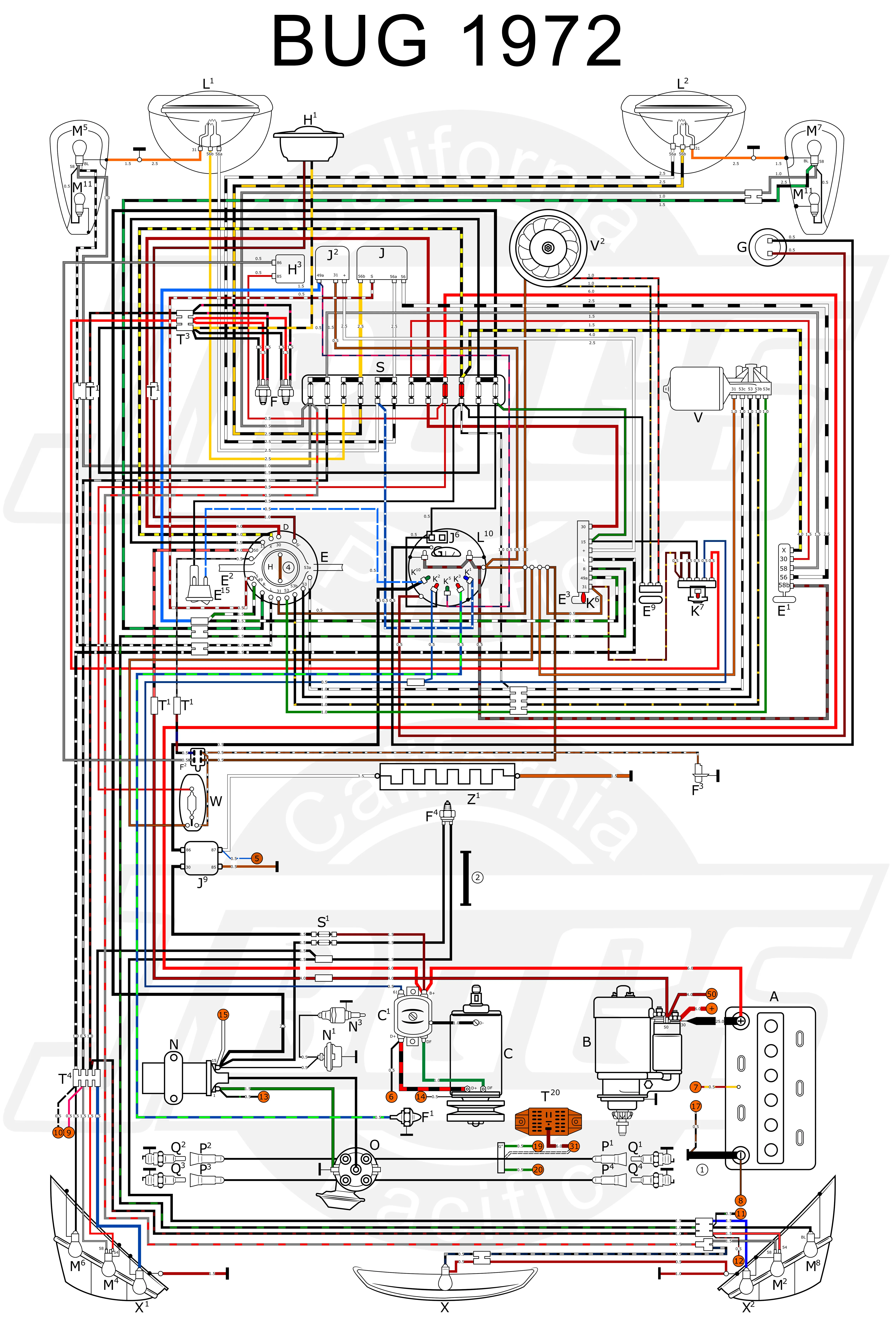 Vw Beetle Wiring Diagram 1970