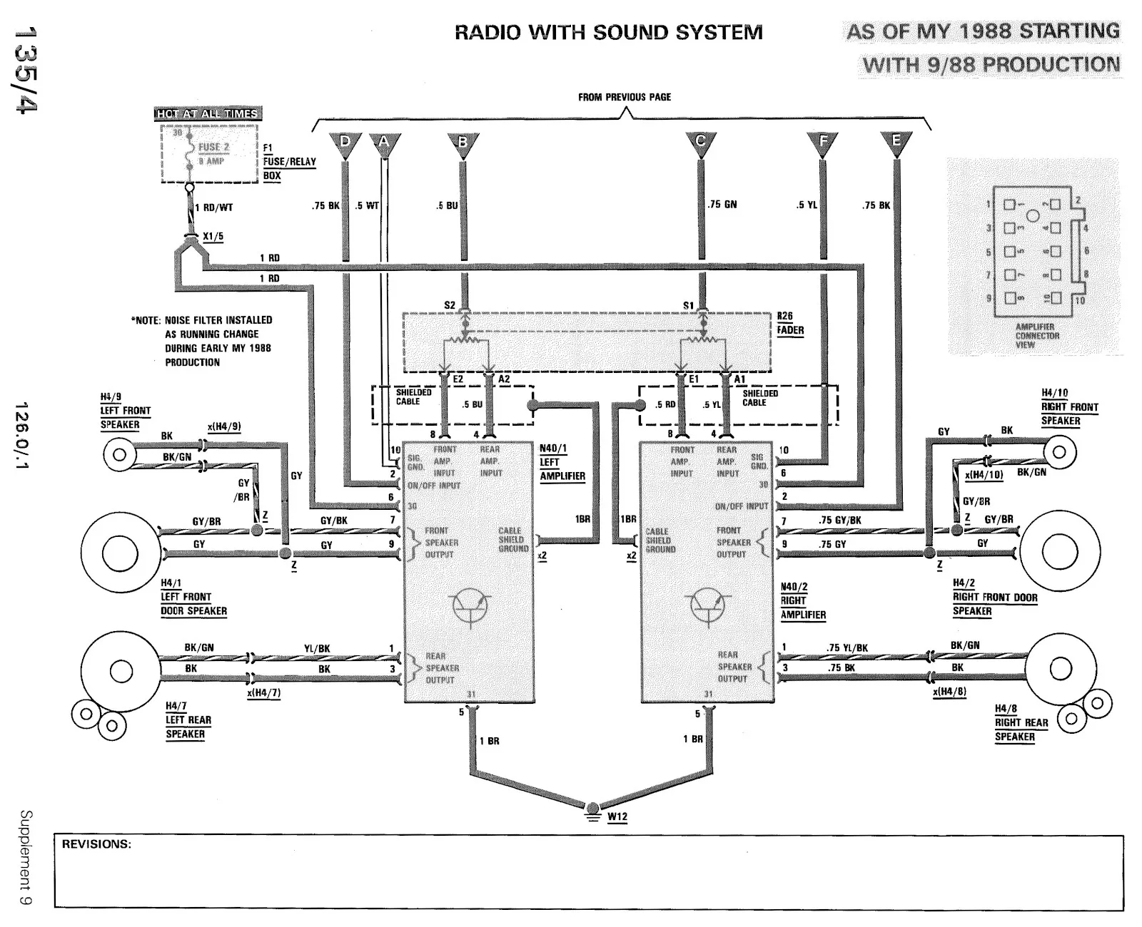 W126 Roof Light Wiring Diagram Fuse 15