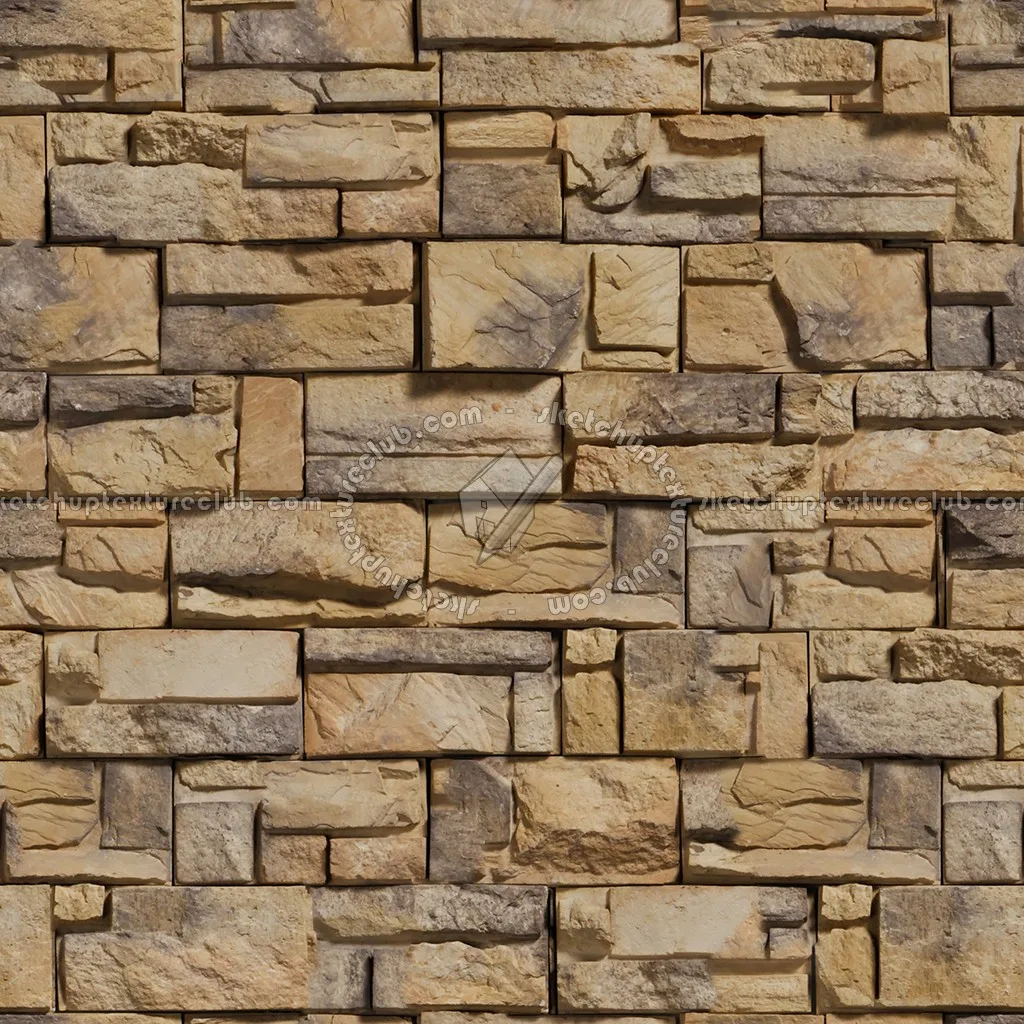 Wall Cladding Stone Mixed Size Seamless 08004