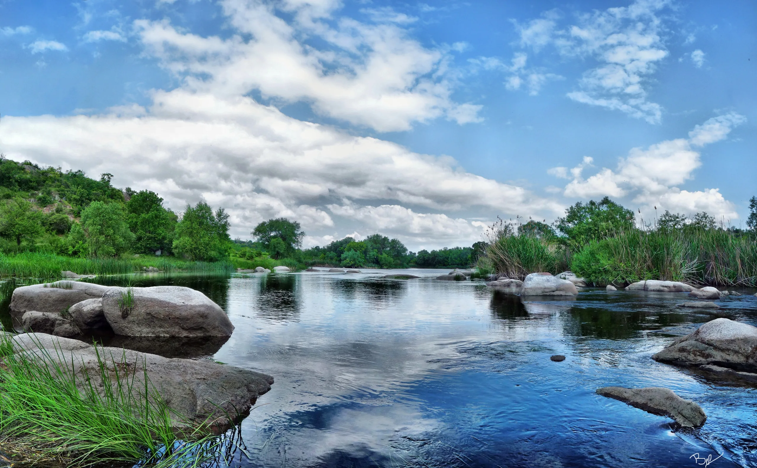 Wallpaper Stones Water River Source Signature 2560X1582 Wallpaperup 666888 Hd