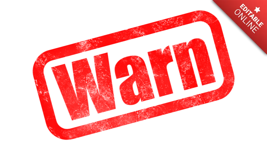 Warn Text Effect Generator