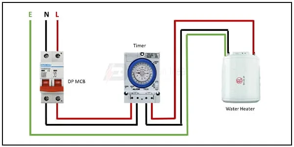 Water Heater Timer Installation Water Heater Wiring Diagram Geyser Wire Connection