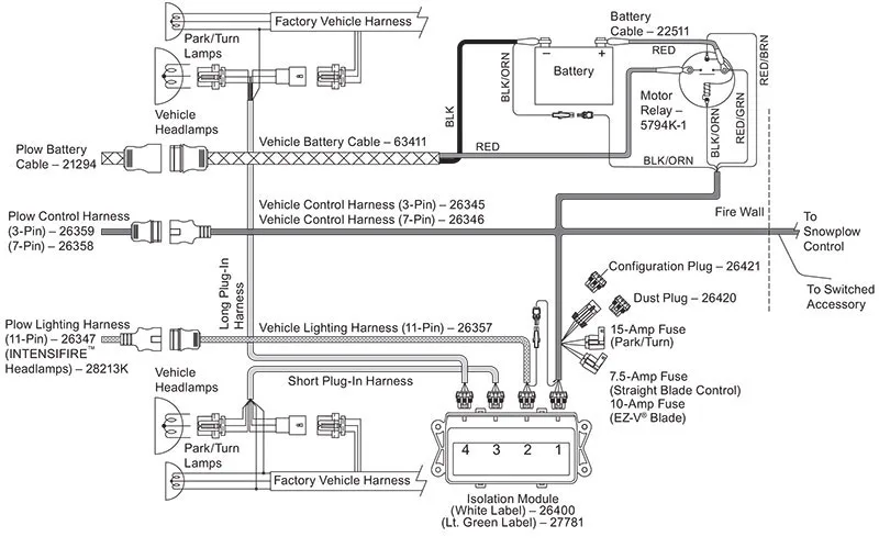 Western Plow Controller 4 Pin Wiring Diagram Plow Pro Ultramount Electrical Components Side