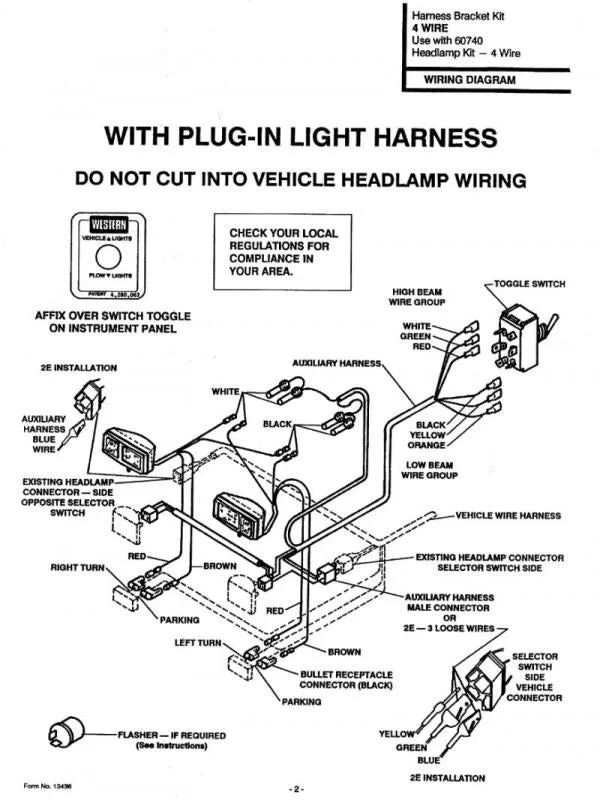 Western Plow Controller 4 Pin Wiring Diagram Plow Pro Ultramount Electrical Components Side