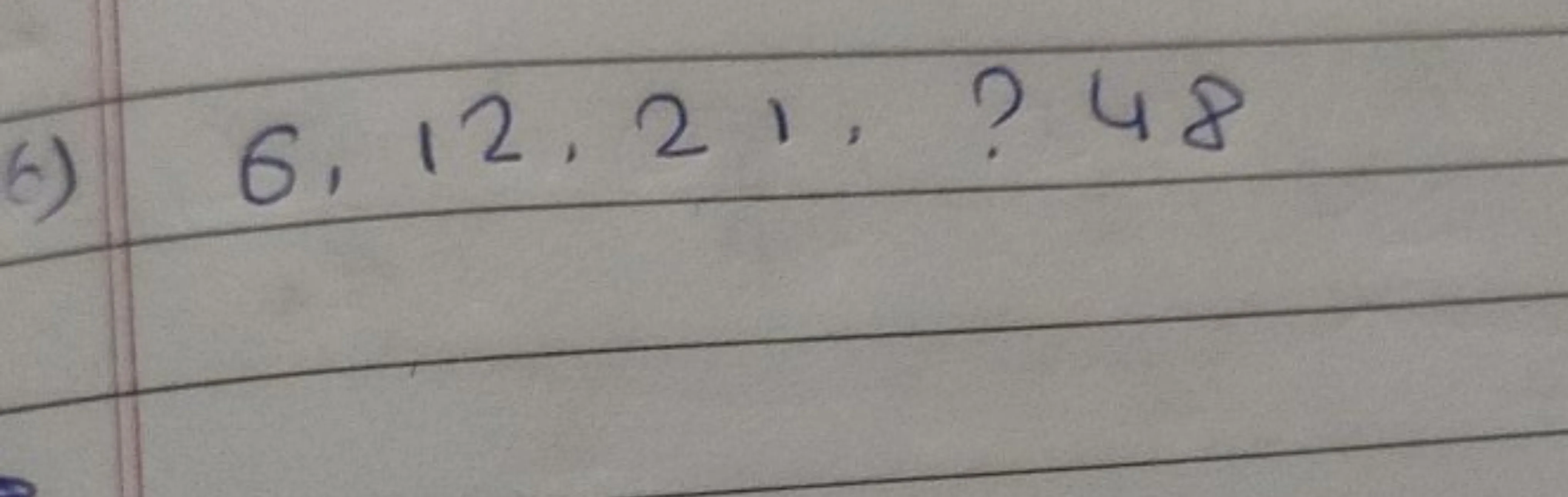 What Number Comes Next In The Sequence 6 12 21 48 Filo