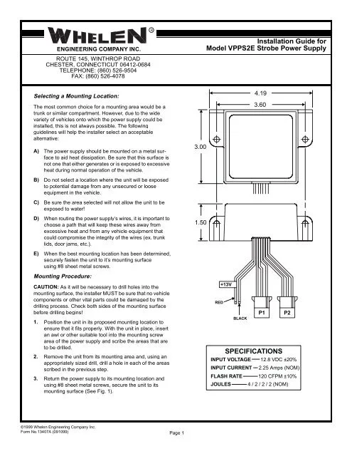 Whelen Strobe Light Power Supply Wiring Diagram Wiring Diagram