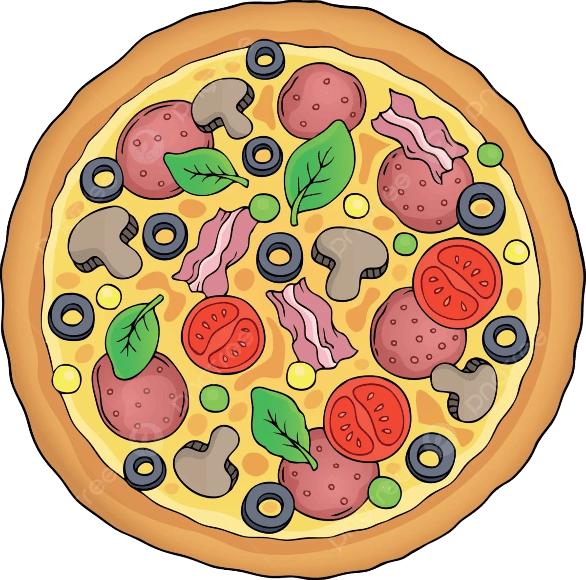 Whole Pizza Theme Image 1 Salami Round Clipart Vector Pizza Clipart Salami Round Png And