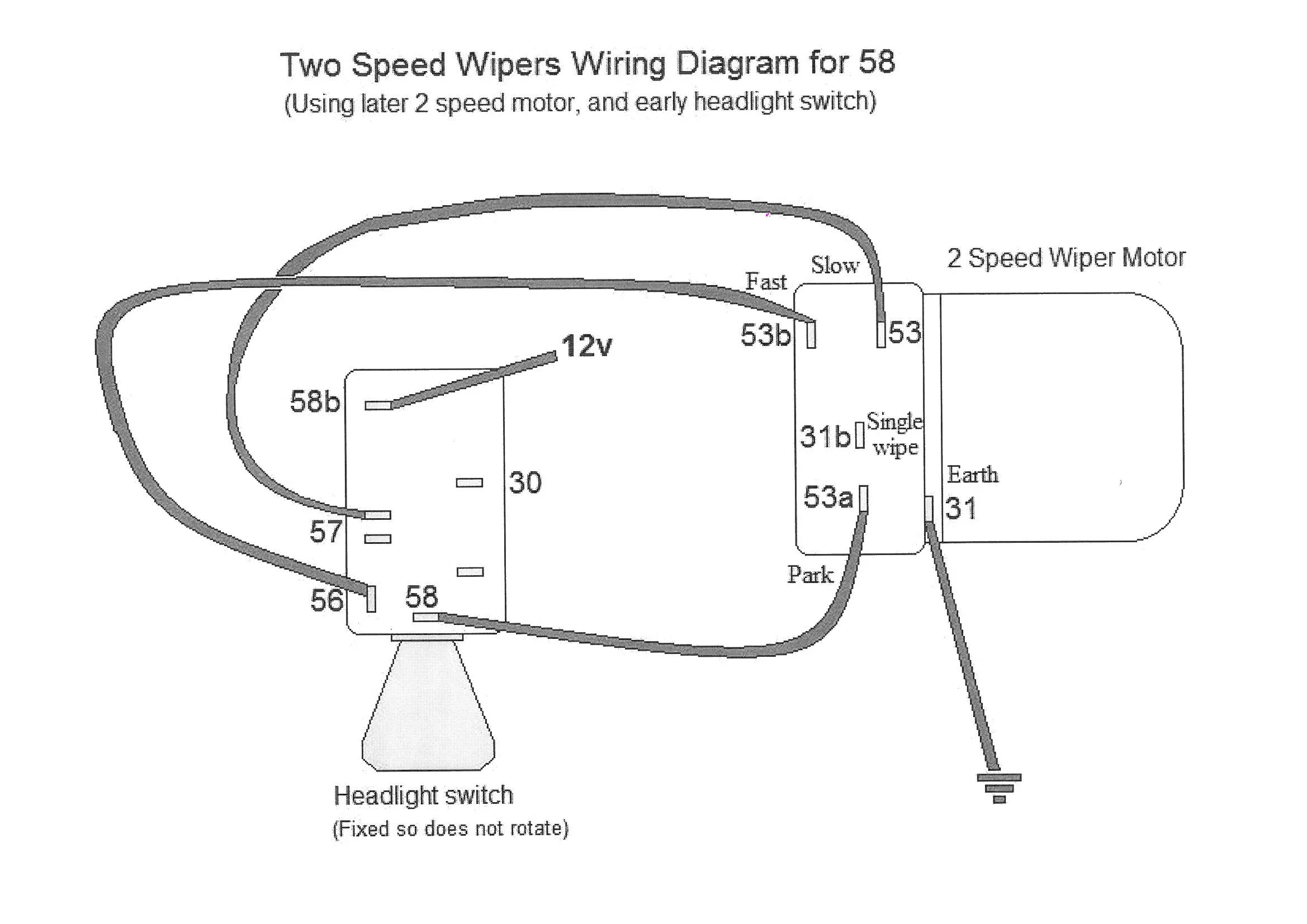 Wiper Motor And Switch Diagram