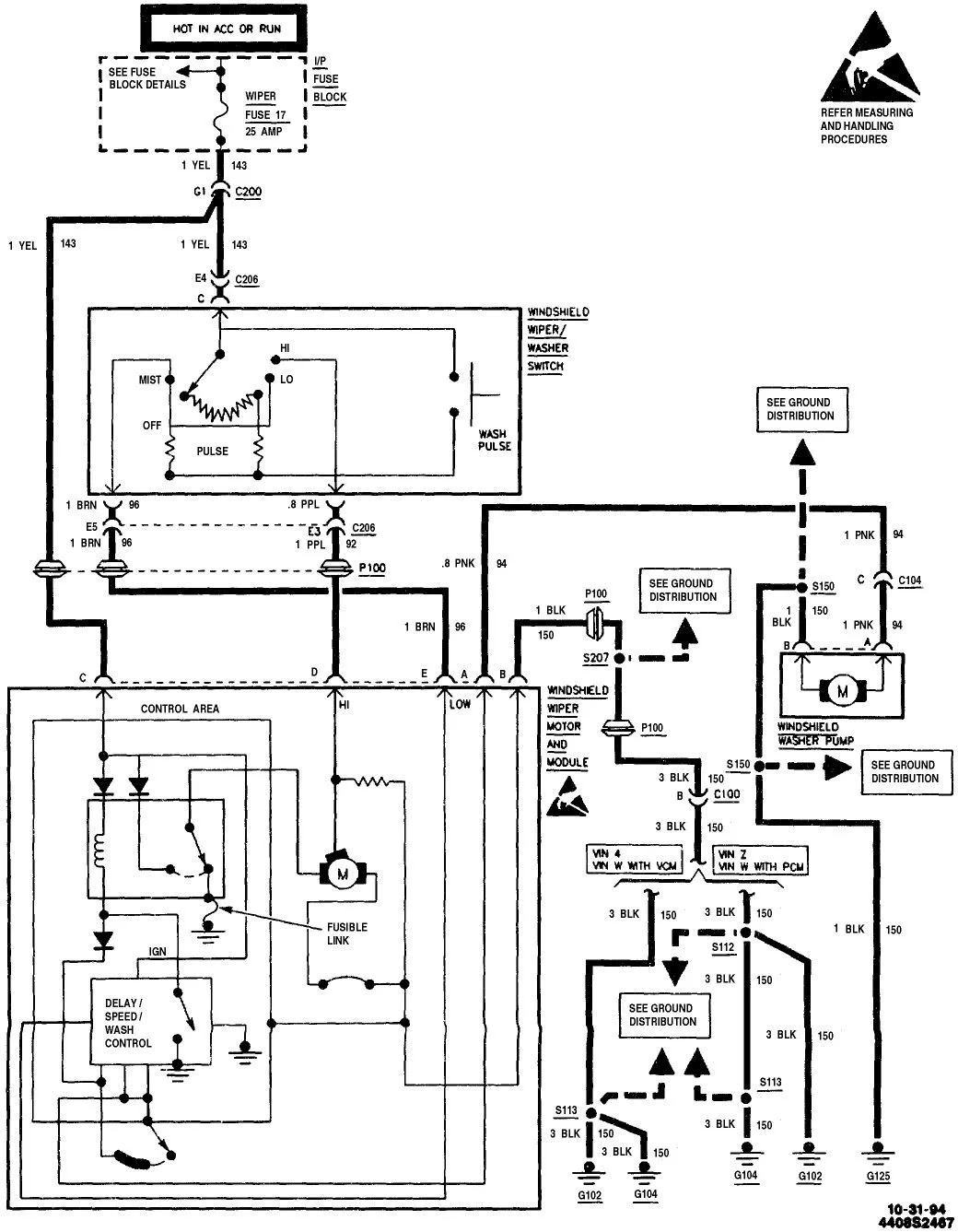 Wiper Motor And Switch Diagram