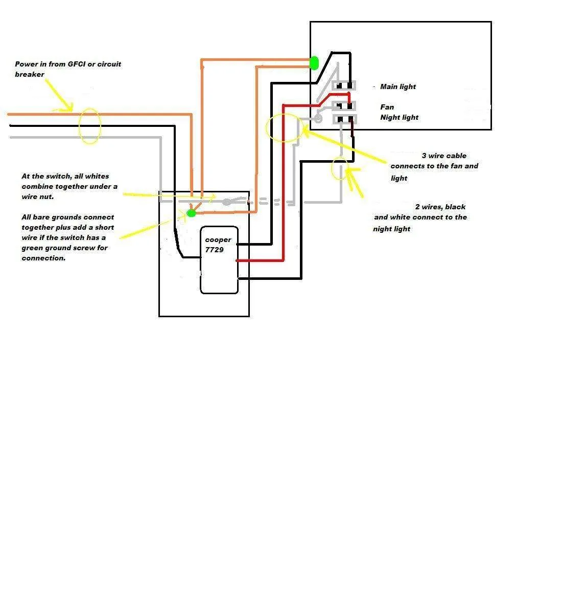 Wiring A Bathroom Fan Light Heater Combo