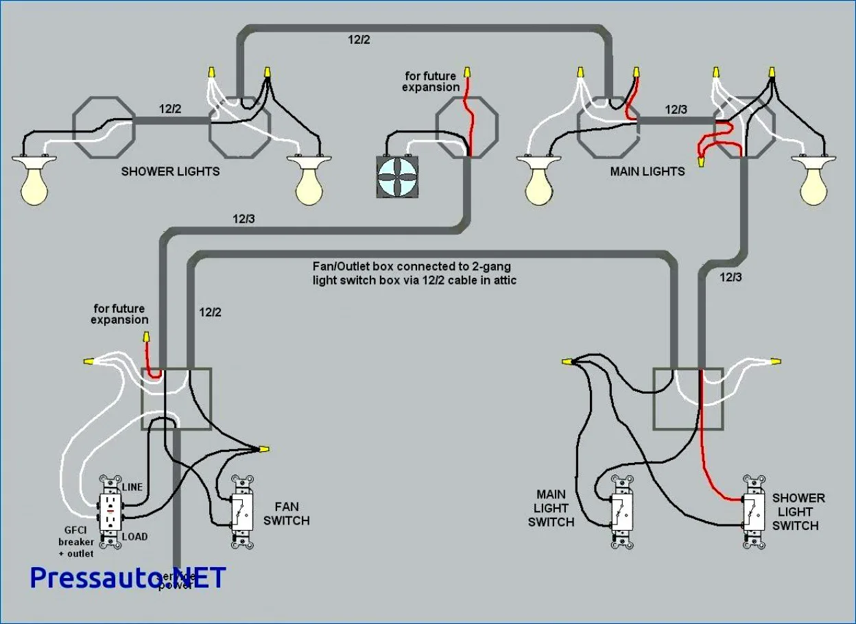 Wiring A Gfci Outlet And Light Switch Diagram