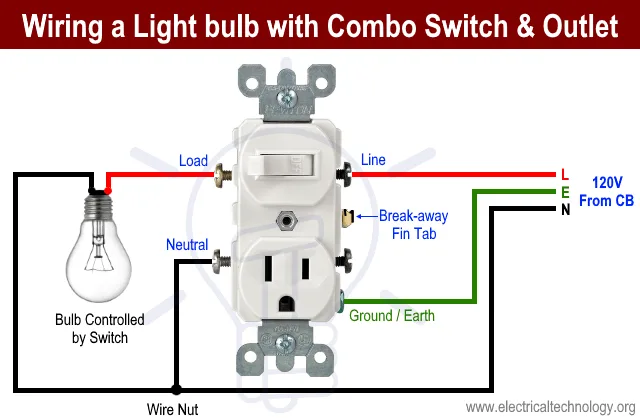 Wiring A Light Switch Outlet Combo