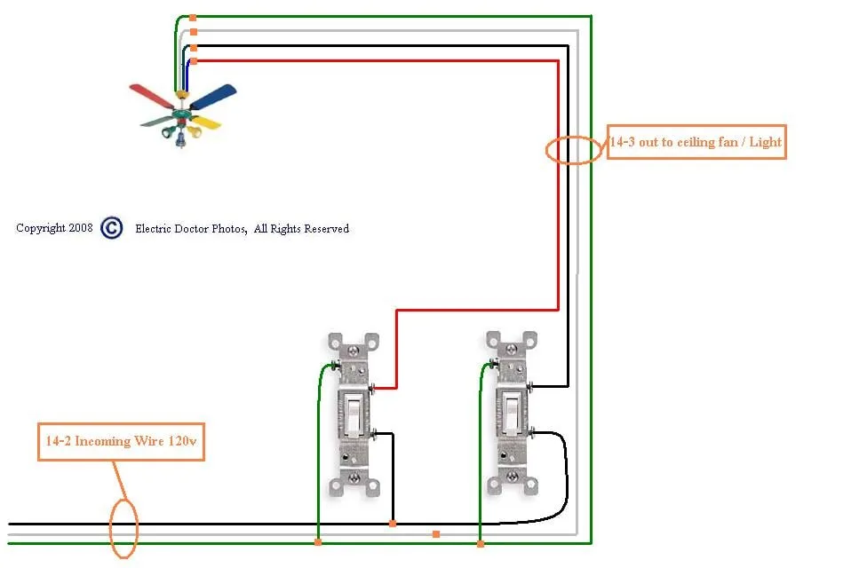 Wiring Ceiling Fan With Remote And Two Switches Bruin Blog