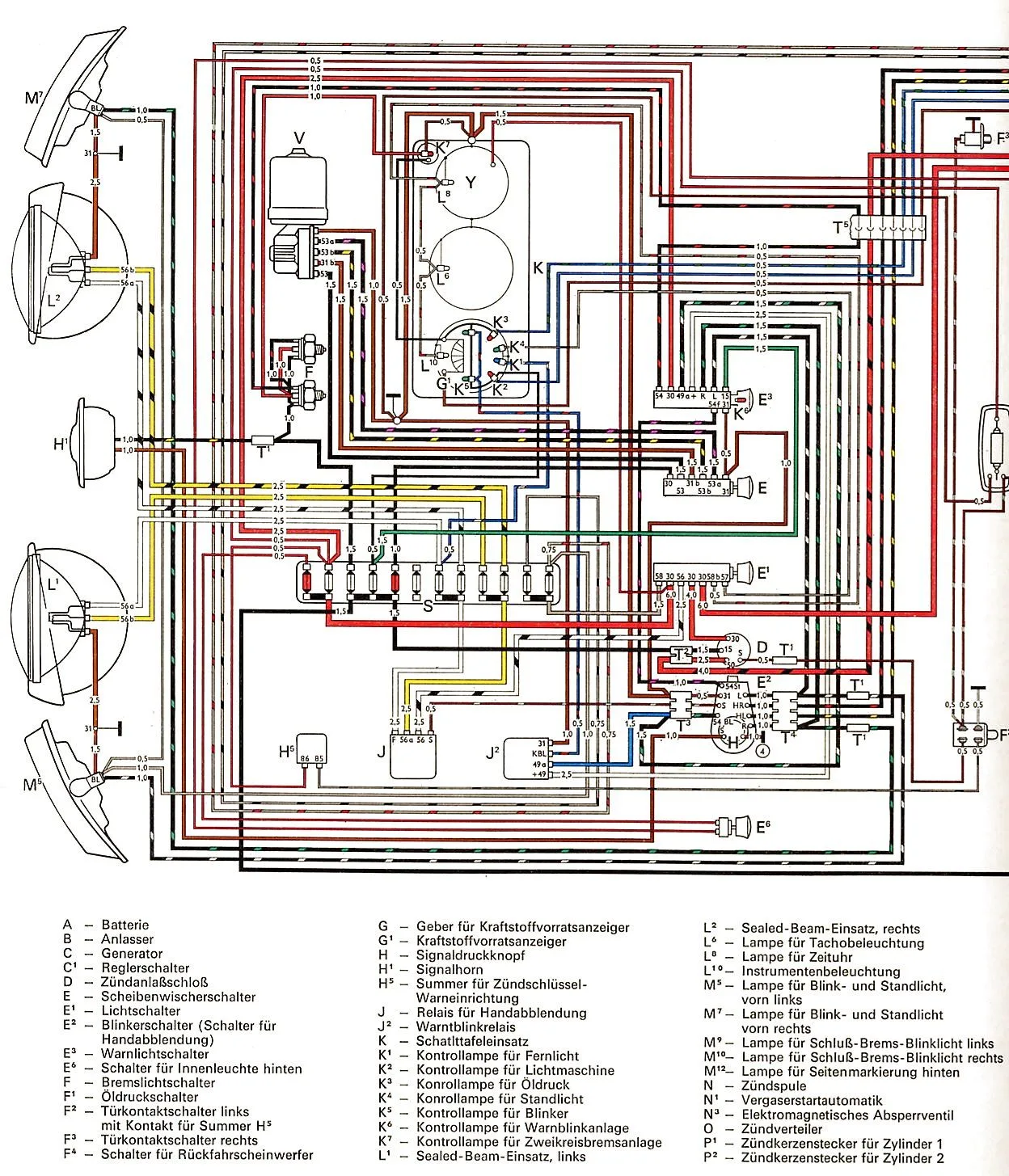 Wiring Diagram 1969 Vw Beetle