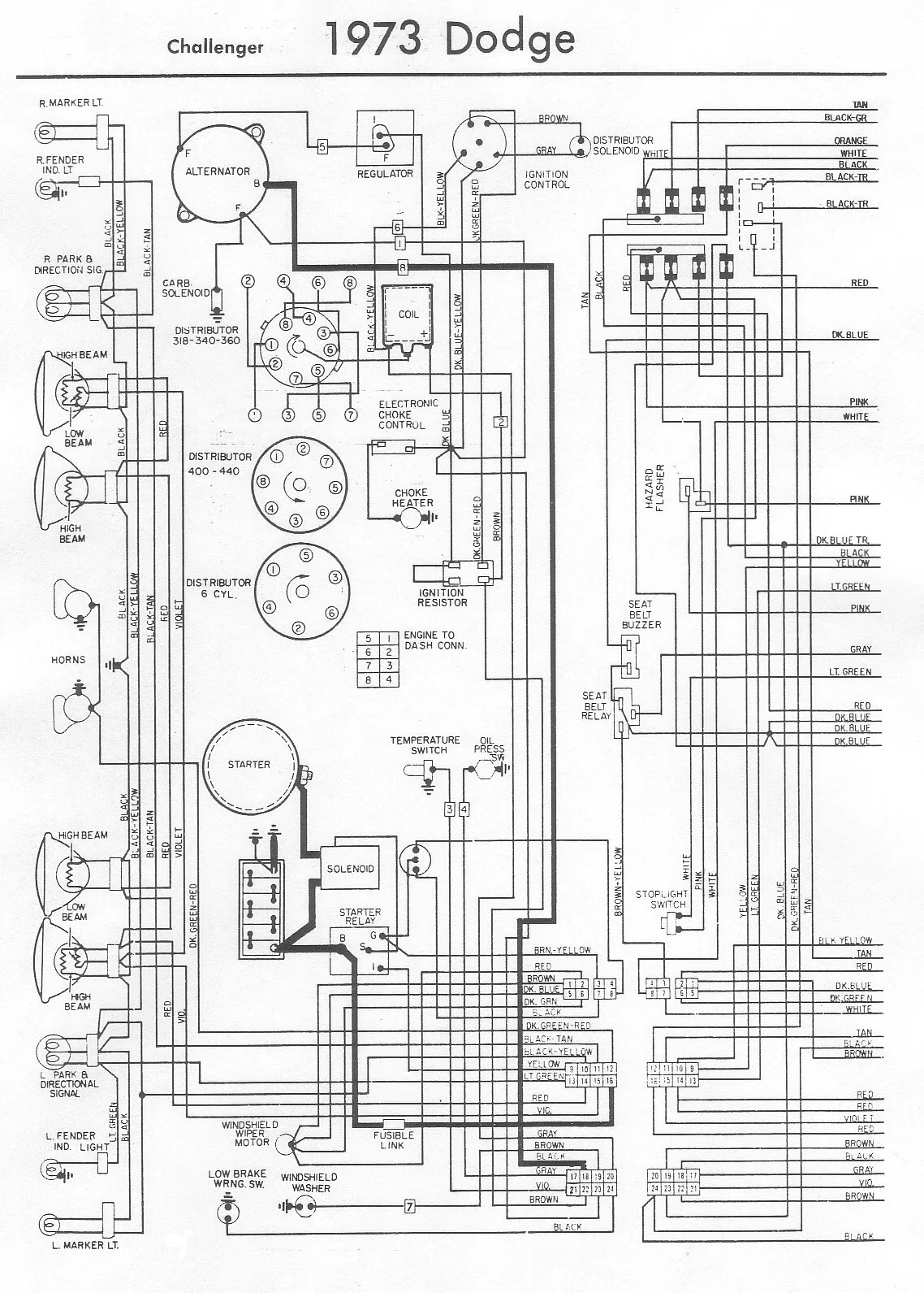 Wiring Diagram 1973 Dodge Charger Wiring Diagram