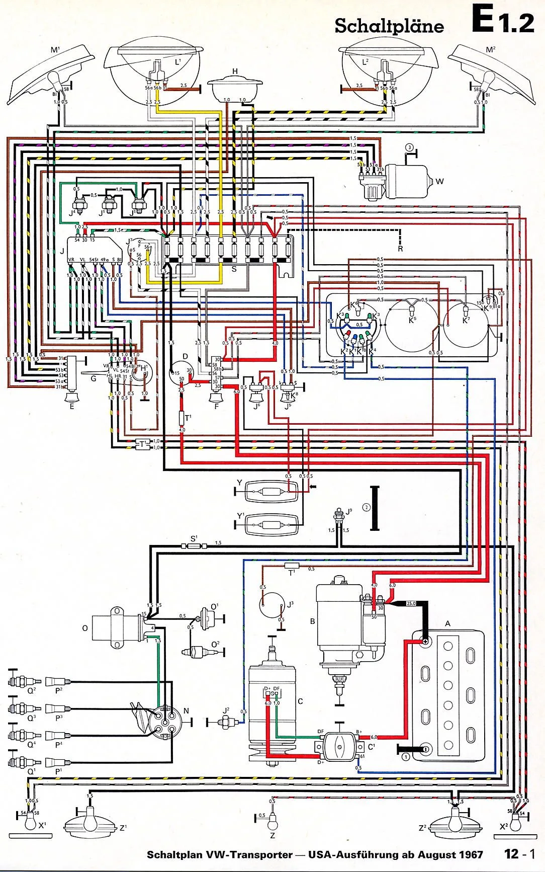 Wiring Diagram 1974 Vw Bus