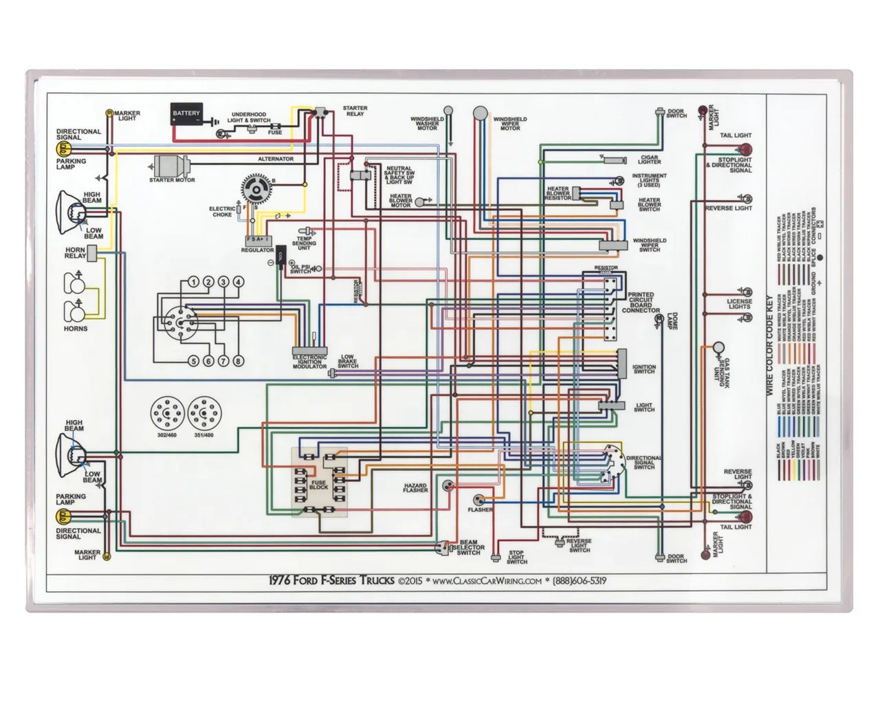 Wiring Diagram 1976 Ford Truck F100 F250 F350 Wd76Fdtr