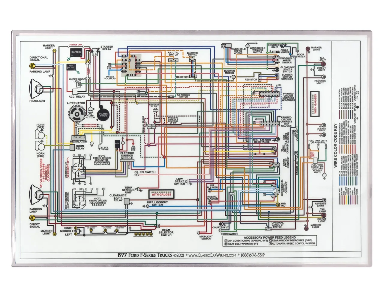 Wiring Diagram 1977 Ford Truck F100 F250 F350 Wd77Fdtr
