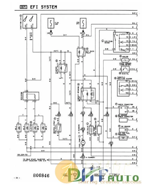 Wiring Diagram 1986 Toyota Engine 22Rtere Efi System Automotive Software Repair Manuals