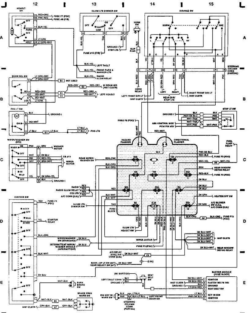 Wiring Diagram 2000 Jeep Wrangler Tj