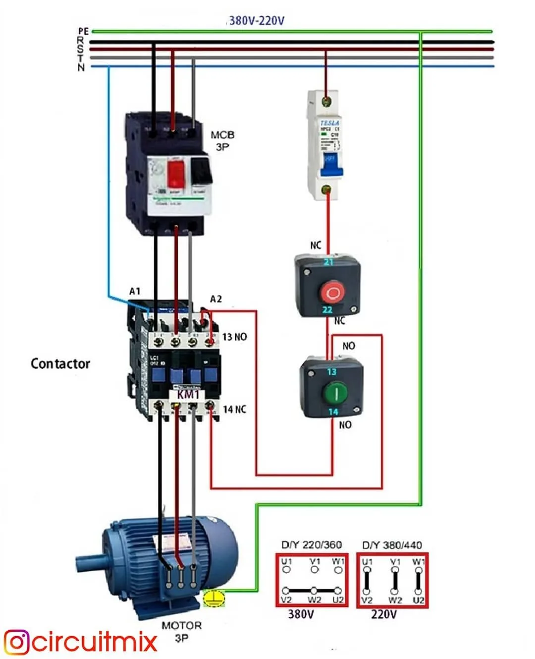 Wiring Diagram 3 Phase Motor Switch