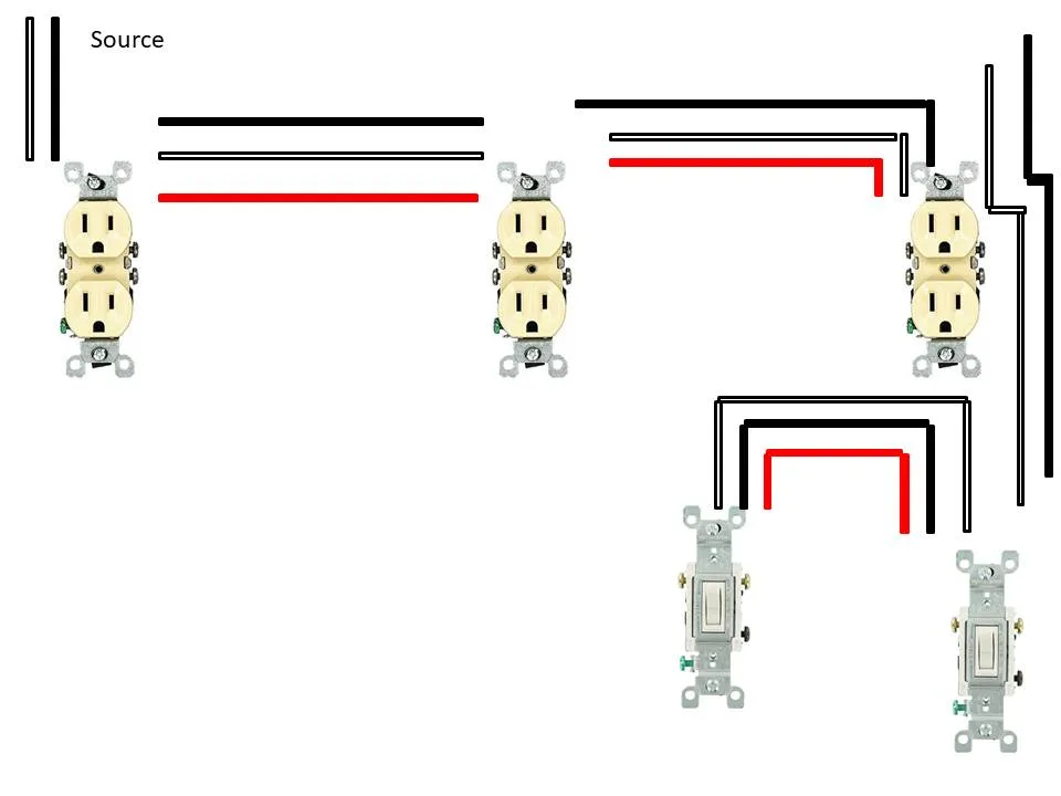 Wiring Diagram 3 Way Switch Split Receptacle Wiring Diagram