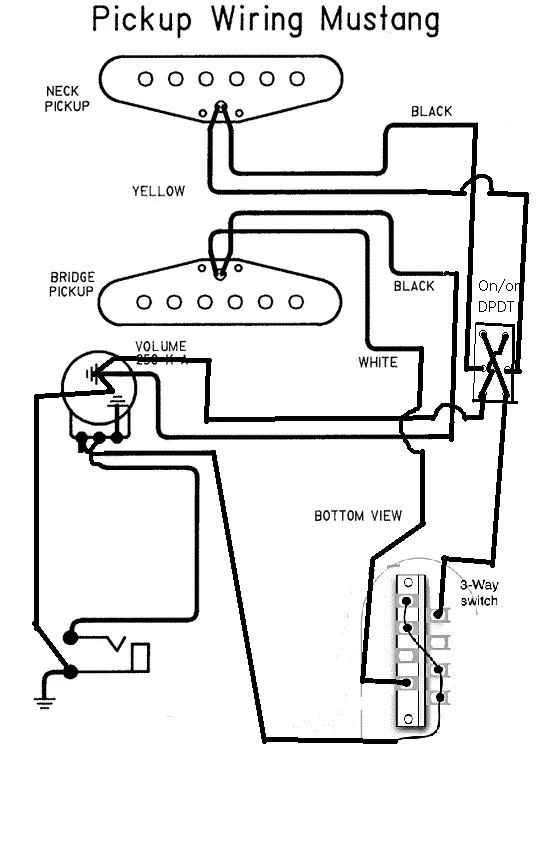 Wiring Diagram Fender Mustang Guitar Wiring Diagram