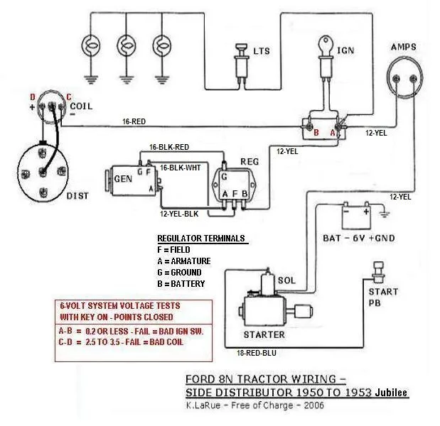Wiring Diagram For 1952 Ford 8N Tractor