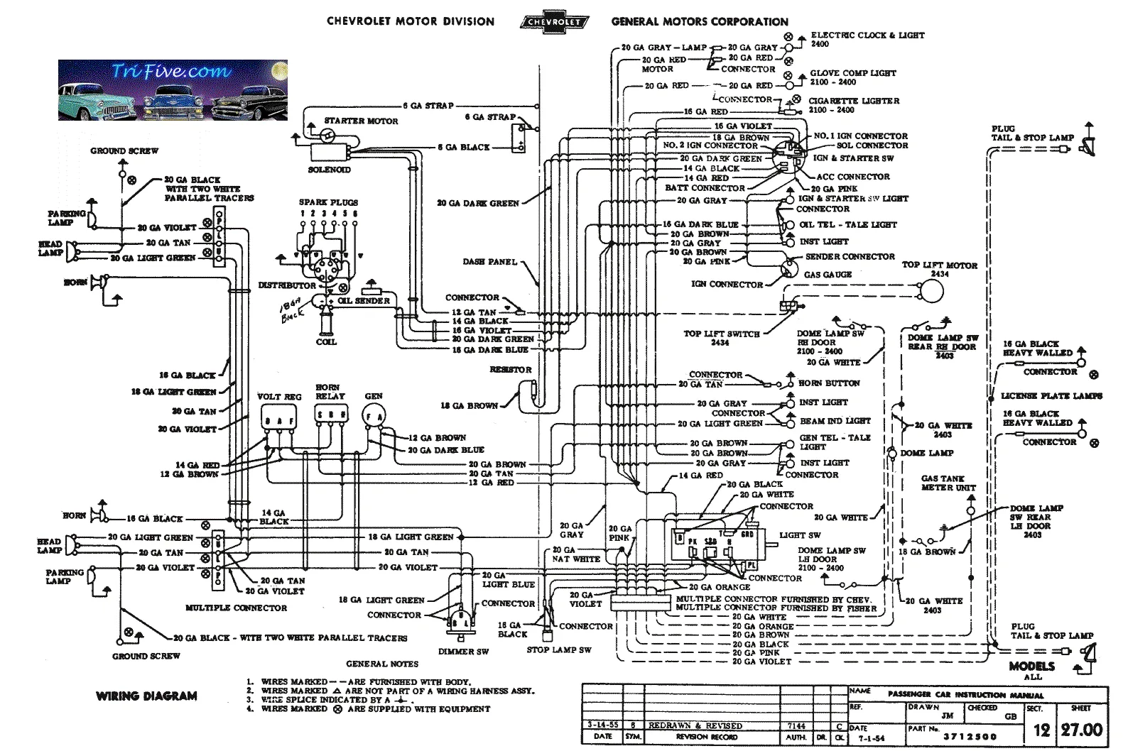 Wiring Diagram For 1954 Chevy Bel Air