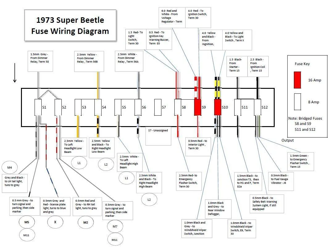Wiring Diagram For 1974 Vw Beetle