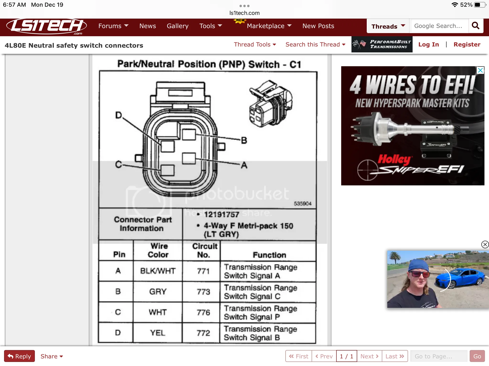 Wiring Diagram For 4L80E Neutral Safty Switch The 1947 51 Off