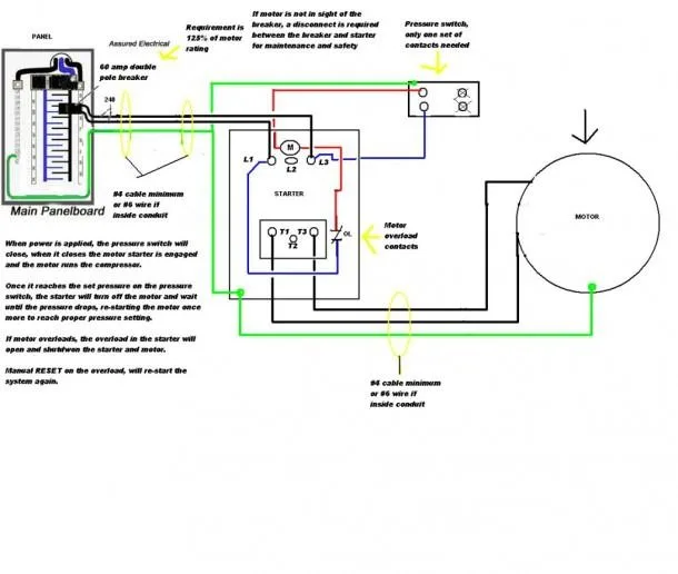 Wiring Diagram For Air Compressor Motor