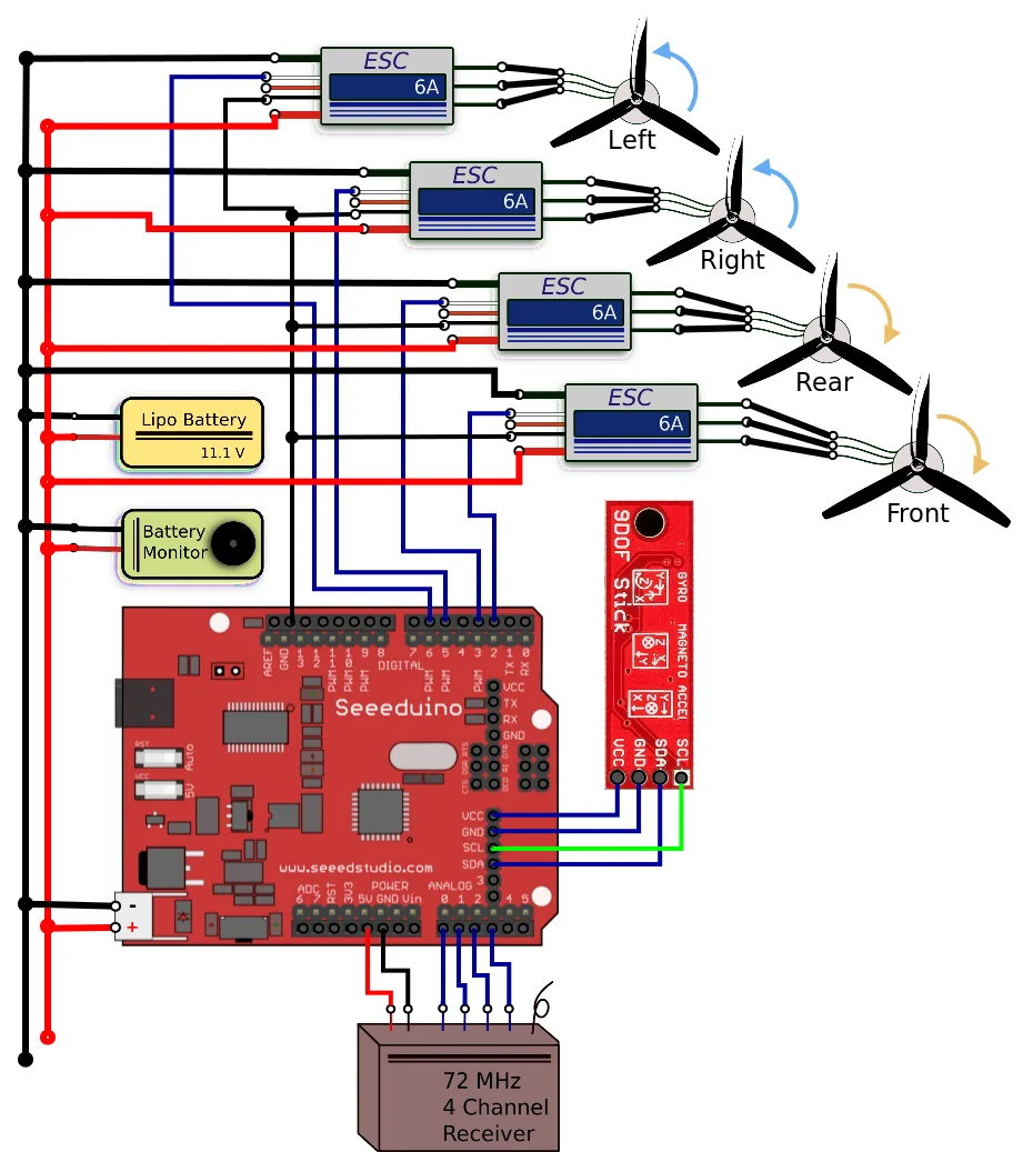Wiring Diagram For Arduino Quadcopter