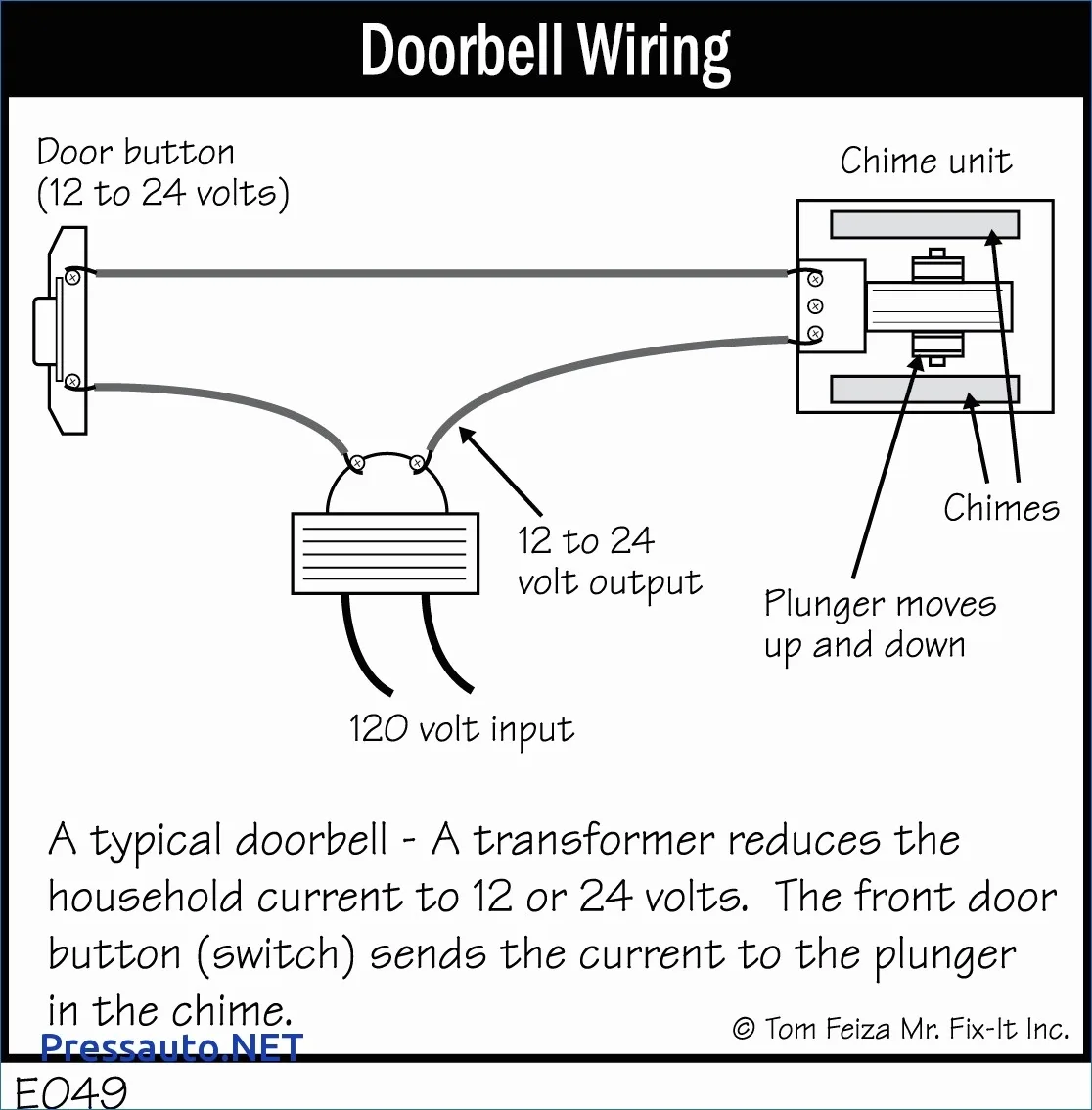 Wiring Diagram For Doorbell Transformer