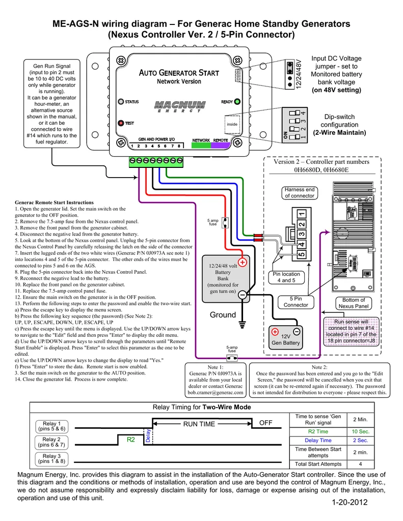 Wiring Diagram For Generac Standby Generator Wiring Diagram And Schematic