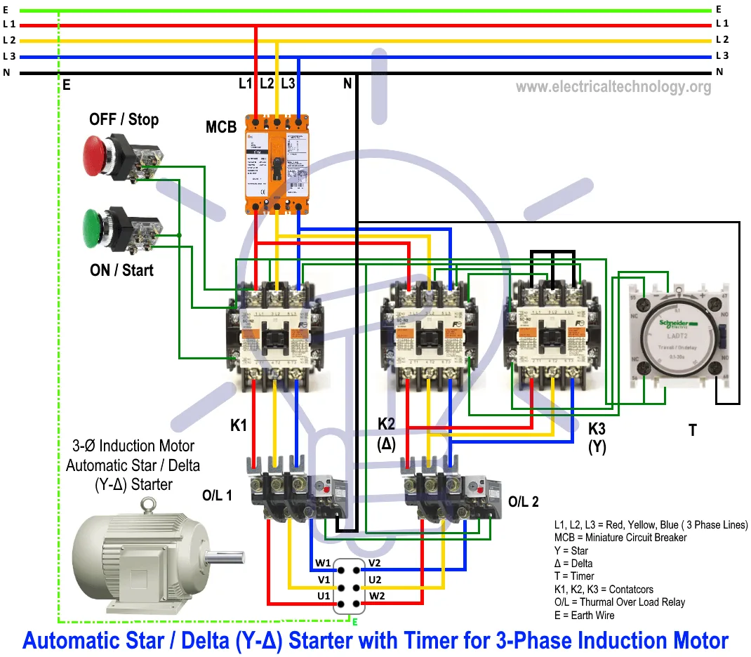 Wiring Diagram For Stardelta Contactor
