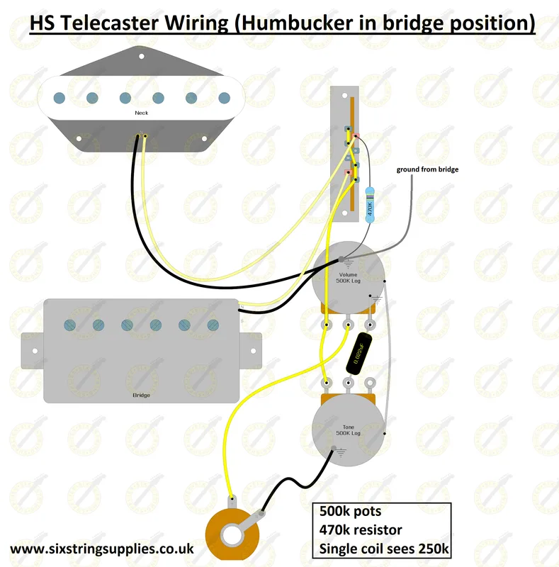Wiring Diagram For Telecaster With Humbucker Wiring Diagram