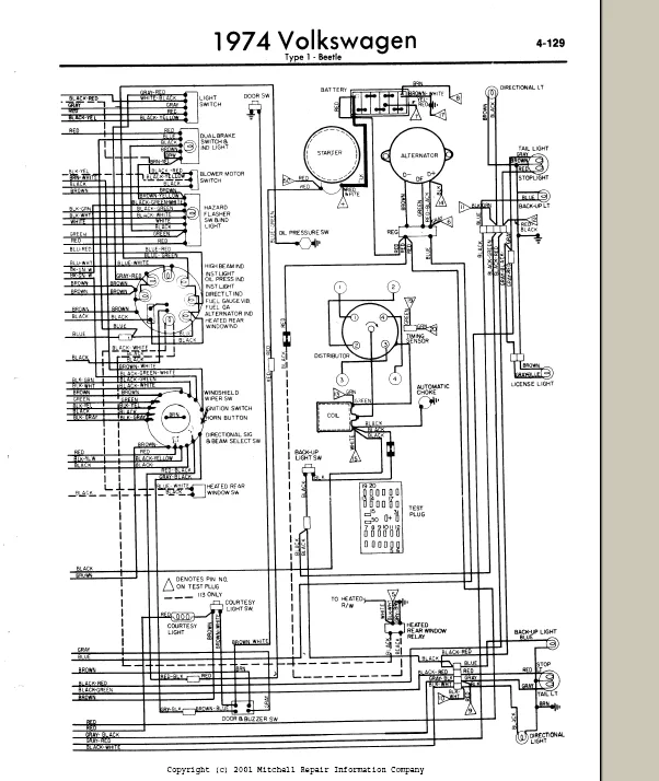 Wiring Diagram Vw Beetle 1974 Wiring Diagram