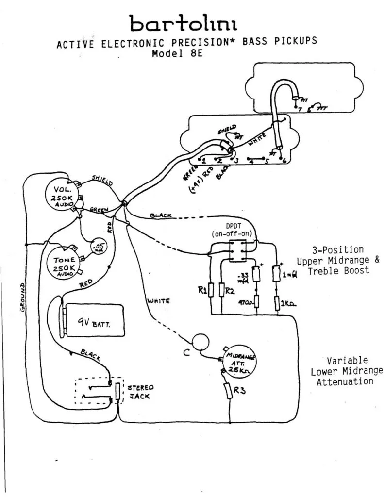 Wiring Diagrams Bartolini Pickups Electronics