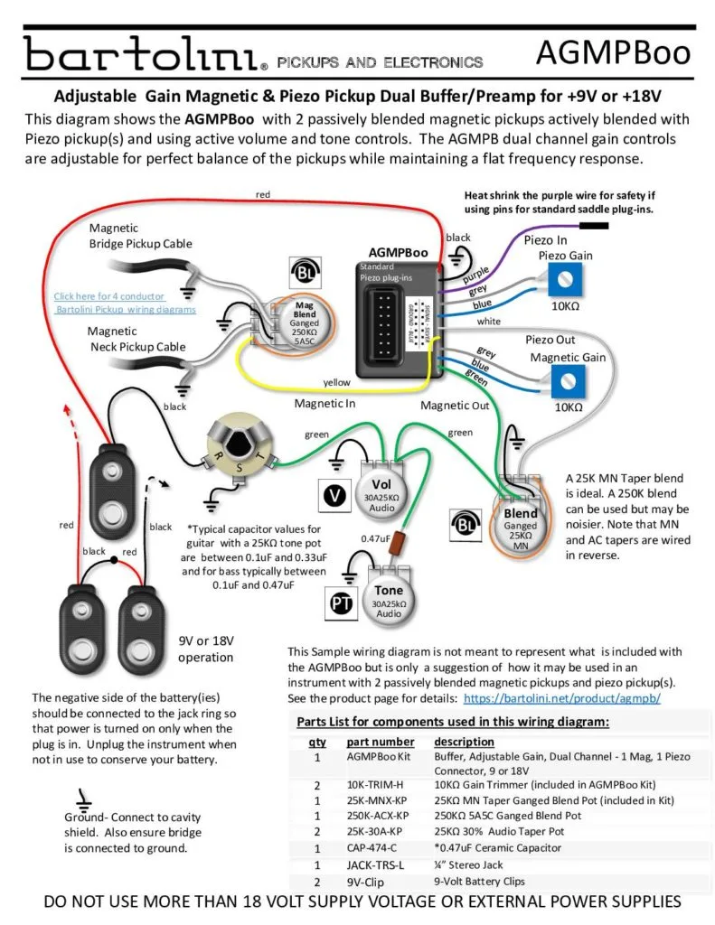 Wiring Diagrams Bartolini Pickups Electronics